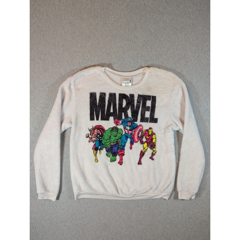 Marvel Fleece Pullover Avengers Women's Size S (3 To 5) Long Sleeve Soft Comfy